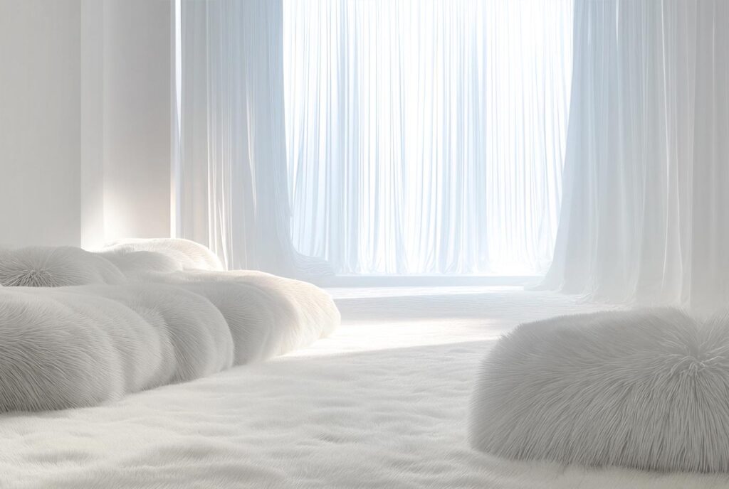 AI generated white interior.